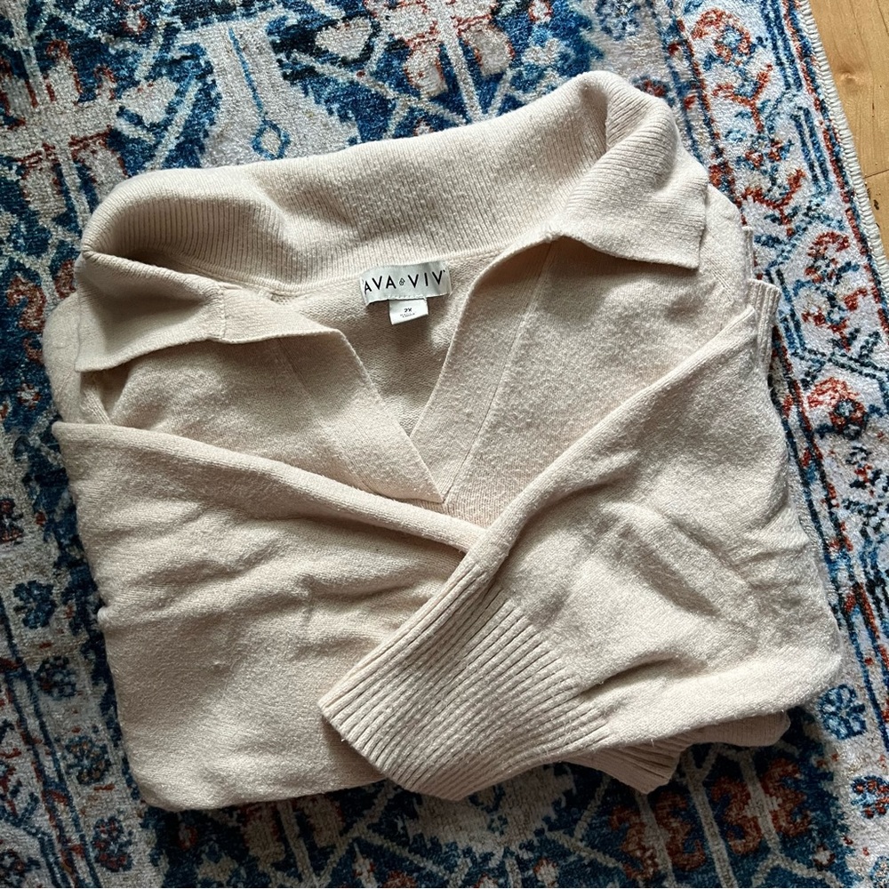 Ava Viv Collared Sweater